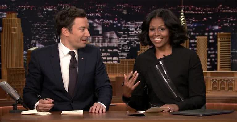 Jimmy Fallon e Michelle Obama - Reprodução