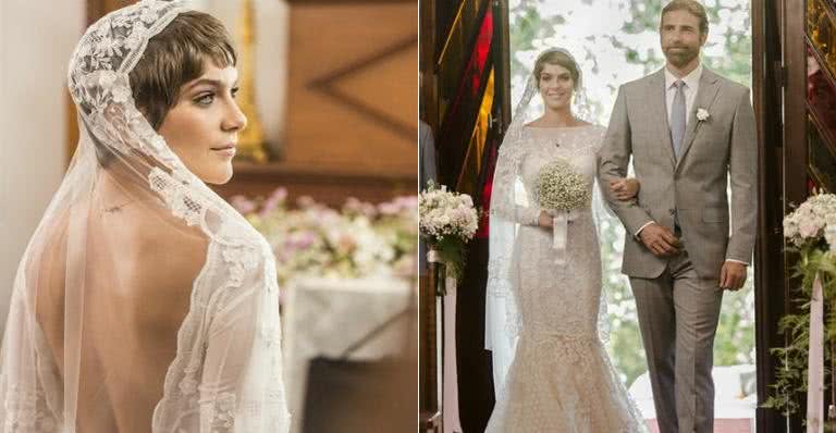 Isabella Santoni usa vestido de noiva clássico em 'A Lei do Amor' - Globo/Mauricio Fidalgo