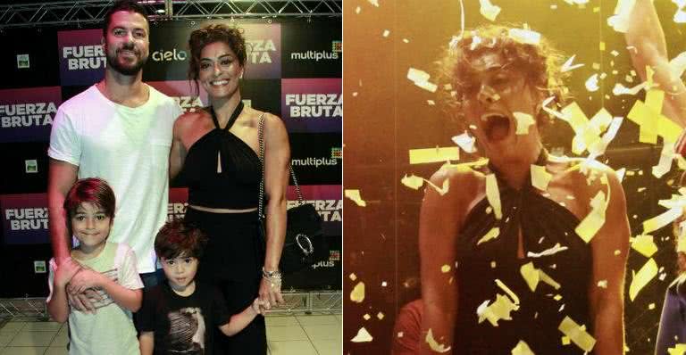 Juliana Paes se diverte com a família no 'Fuerza Bruta' - Marcos Ferreira / Brazil News