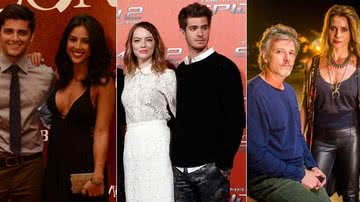 Yanna Lavigne e Bruno Gissoni, Emma Stone e Andrew Garfield e Marcello Novaes e Letícia Spiller - Divulgação/TV Globo/Getty Images