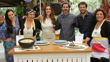 Mariana, Fafá de Belém, Ticiana, o chef Willian, Duda e Leda Nagle - Gabriel Gabe/SBT