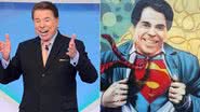 Silvio Santos comemora grafite em sua homenagem - SBT/Divulgação