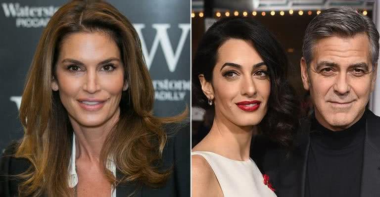 Cindy Crawford, George Clooney e Amal Alamuddin - Getty Images