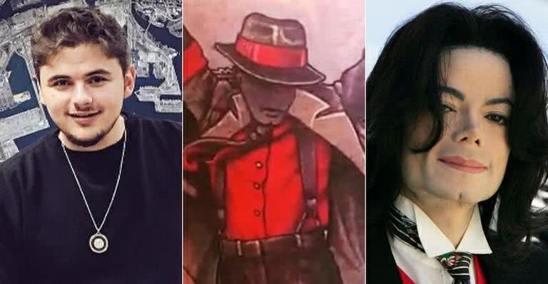 Filho de Michael Jackson faz tatuagem em homenagem ao pai e o deixa sem nariz - Instagram/Reprodução e Getty Images