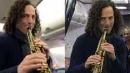 Kenny G faz show em avião - Reprodução/ Instagram