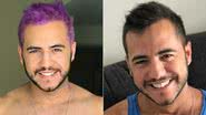 Matheus Lisboa muda radicalmente o visual e surge com o cabelo roxo - Instagram/Reprodução