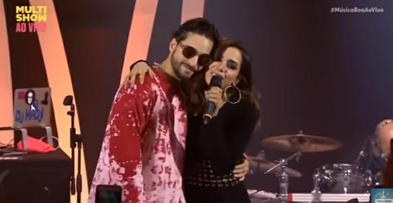 Anitta e Maluma no 'Música Boa' - Reprodução