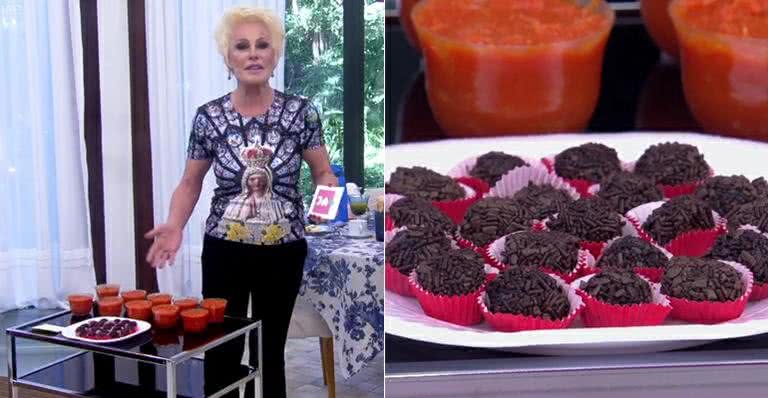 Ana Maria Braga faz desfeita com brigadeiros enviados por Taís Araújo - TV Globo/Reprodução