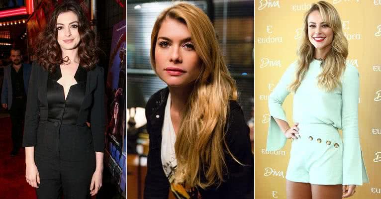 Anne Hathaway, 34, Alinne Moraes, 34, e Paolla Oliveira, 35 anos - Getty Images/ TV Globo/ Brazil News