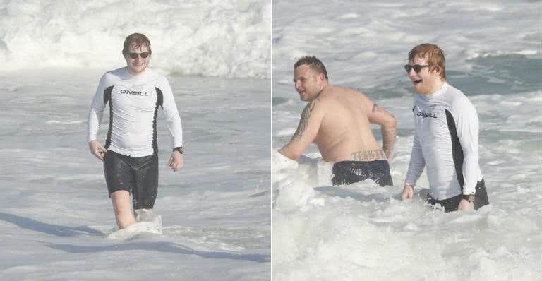 Ed Sheeran curte praia no Rio de Janeiro - Agnews