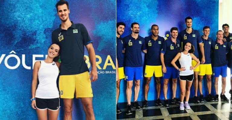 Giovanna Lancellotti posa com ídolos do vôlei - Instagram/Reprodução