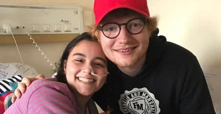 Ed Sheeran encontra a fã Isadora - Reprodução / Instagram