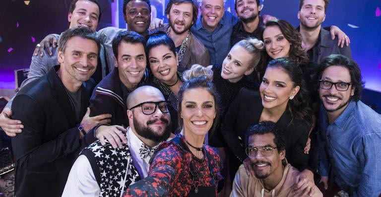 Fernanda Lima com o elenco do programa 'PopStar' - Globo / Divulgação