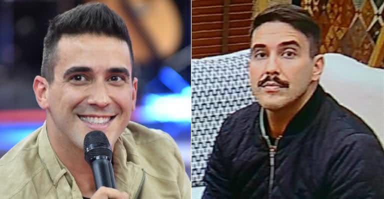 Novo visual! André Marques aparece de bigode - Globo/Mauricio Fidalgo; Reprodução