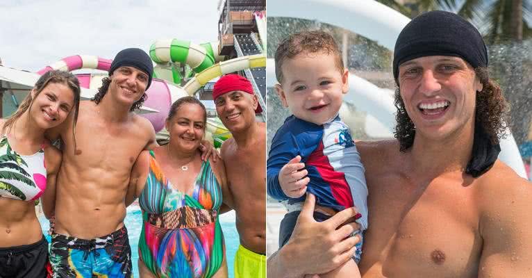 David Luiz com a família e a namorada no Ceará - Divulgação