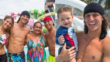 David Luiz com a família e a namorada no Ceará - Divulgação