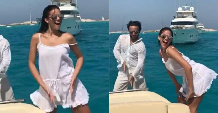 Bruna Marquezine dança 'Paradinha' em iate na Espanha - Instagram/Reprodução