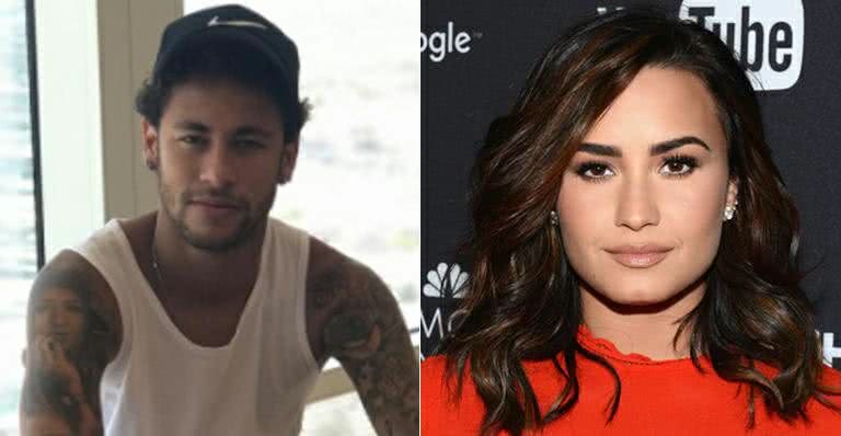 Neymar elogia música de Demi Lovato e cantora responde - Reprodução/Instagram; Getty Images