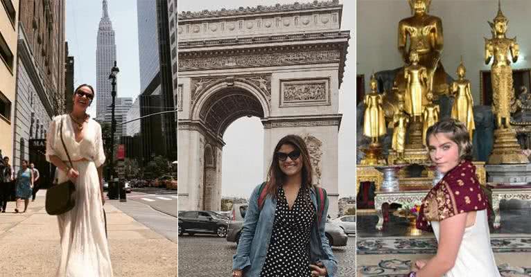 Giovanna Antonelli em NY, Giulia Costa em Paris e Isabella Santoni na Tailândia - Reprodução / Instagram