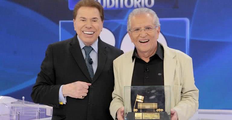 Silvio Santos e Carlos Alberto de Nóbrega - Lourival Ribeiro / SBT