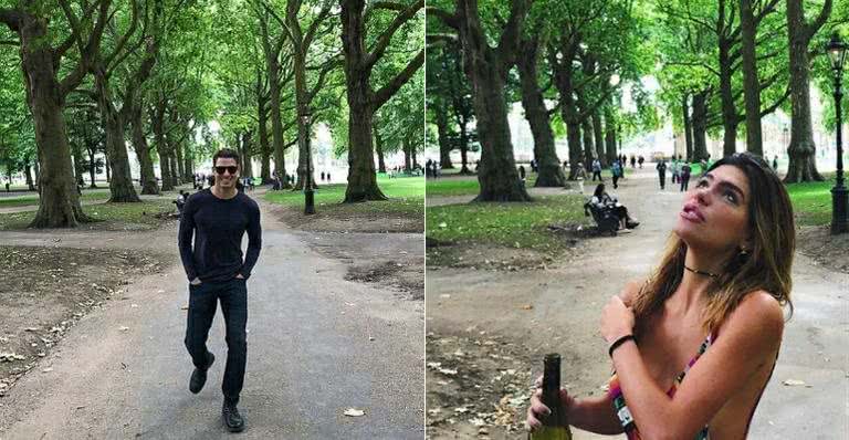 Cauã Reymond e Mariana Goldfarb em Londres - Instagram/Reprodução