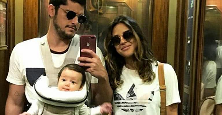 Bruno Gissoni e Yanna Lavigne passeiam com Madalena em Lisboa - Instagram/Reprodução