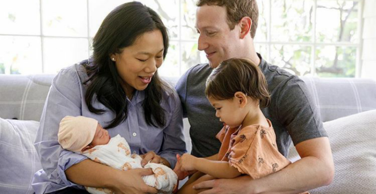 Mark Zuckerberg apresenta a segunda filha com Priscilla Chan - Instagram/Reprodução