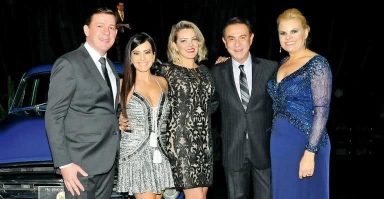 Carla Morando, primeiradama de SBC, Amaury Jr., Ellen Vic, Iza Stein e o prefeito, Orlando Morando - CASSIANO DE SOUZA/CBS IMAGENS