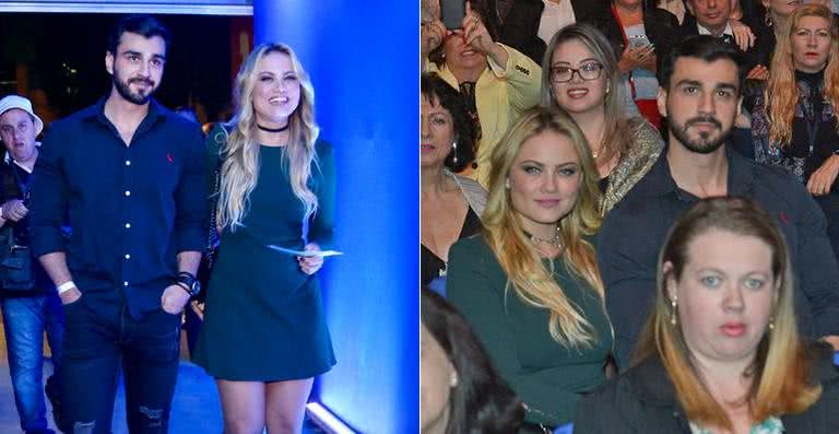 Ellen Rocche surge com rapaz moreno no show de Roberto Carlos - Manuela Scarpa / Brazil News; Francisco Cepeda / AgNews