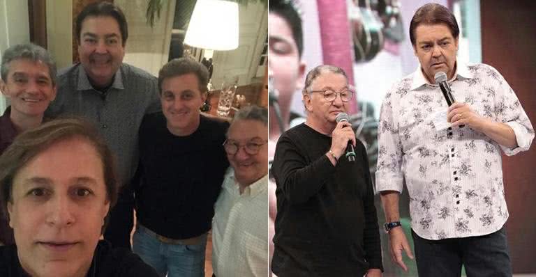 Faustão recebe Caçulinha em jantar com estrelas globais - Instagram e TV Globo/Divulgação