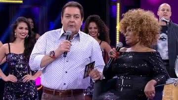 Faustão e Elza Soares - TV Globo/Reprodução