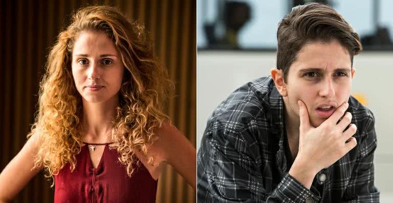 Carol Duarte como Ivana (à esq.) e Ivan (à dir.) - TV Globo/Divulgação