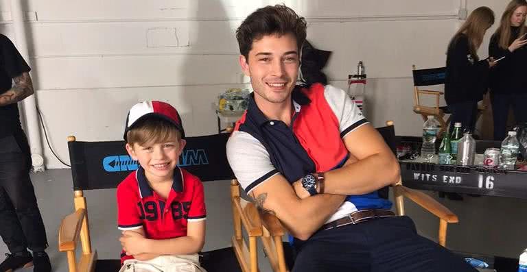 Francisco Lachowski e o filho Milo - Divulgação