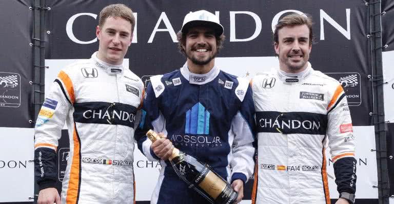 Stoffel Vandoorne, Caio Castro e Fernando Alonso - Waldemir Filetti