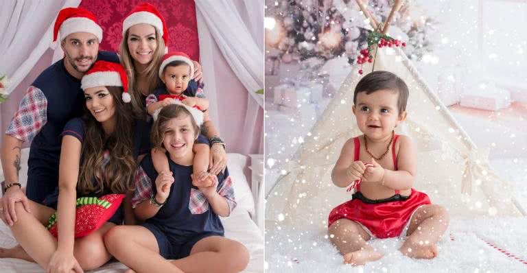 Kelly Key e a família posam em clima de Natal - Dani Badaró / Divulgação