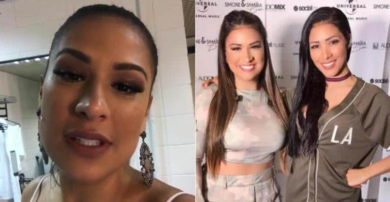 Simone agradece apoio de fãs após problema de saúde de Simaria - Instagram/Reprodução