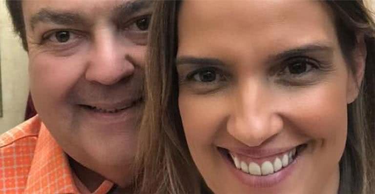 Faustão comemora 15 anos ao lado de Luciana Cardoso - Reprodução