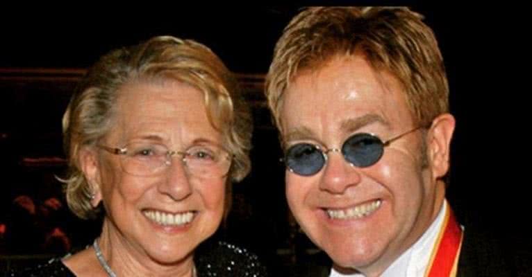 Elton John e Sheila Farebrother - Reprodução/Instagram