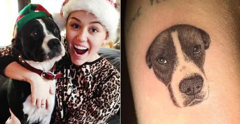 Miley Cyrus faz tatuagem para a cachorrinha Mary Jane - Instagram/Reprodução