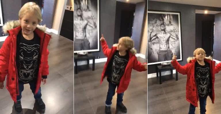 Davi Lucca, filho de Neymar Jr., imita famosa pose do pai - Instagram/Reprodução