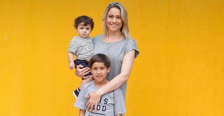 Fernanda Gentil com Gabriel e Lucas - Agnews