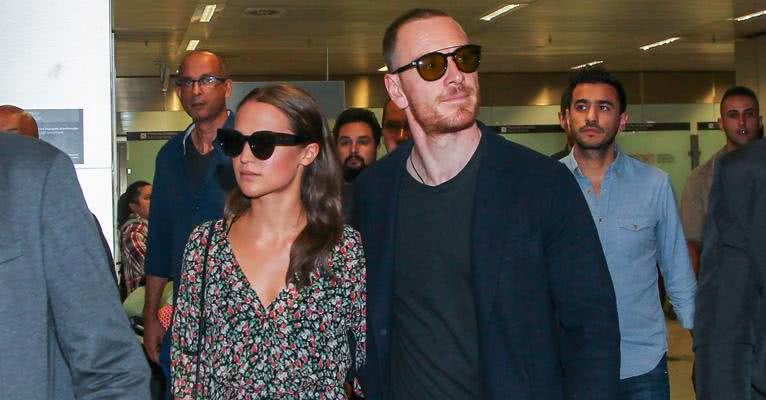 Alicia Vikander e Michael Fassbender chegam a São Paulo - Manuela Scarpa/Brazil News