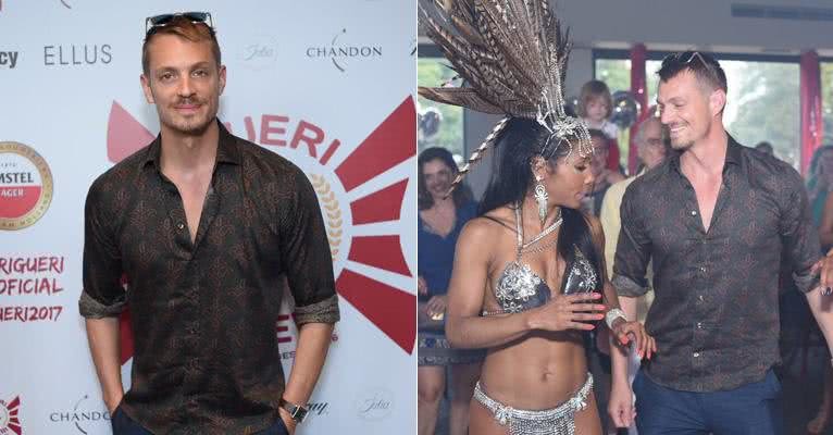 Joel Kinnaman se joga no samba em festa em SP - Alexandre Virgilio/Brazil News