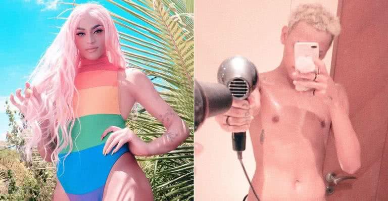 Pabllo Vittar com e sem produção de drag queen - Instagram/Reprodução