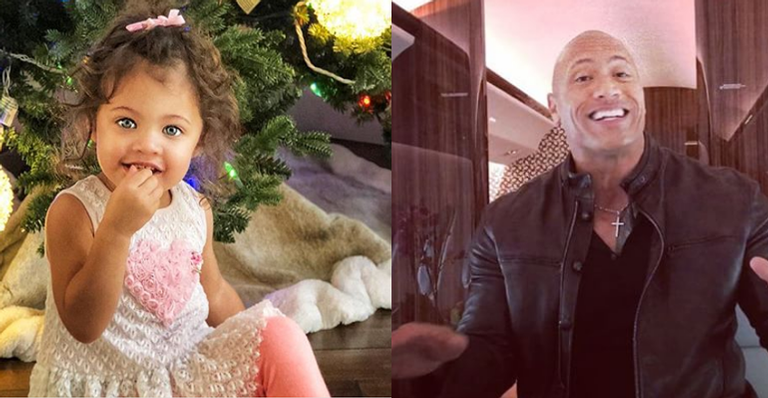 Dwayne Johnson, o The Rock e sua filha - reprodução/instagram