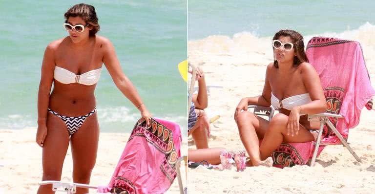 Giulia Costa em dia na praia - AgNews