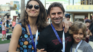 Murilo Rosa, Fernanda Tavares e Lucas na Universal Studios, em Orlando - Raphael Castello