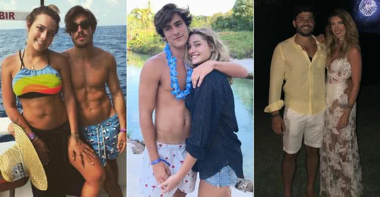 Carol Dantas e Vinicius Martinez; Sasha Meneghel e Bruno Montaleone; Aline Gotschalg e Geraldinho Souto - Instagram/Reprodução