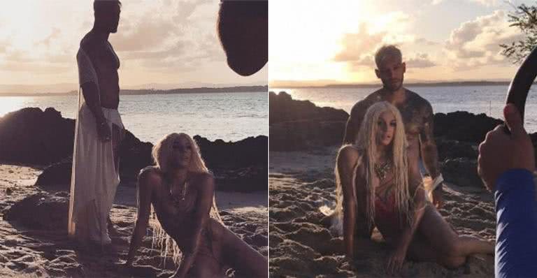 Vaza 'Paraíso', parceria entre Lucas Lucco e Pabblo Vittar - Reprodução