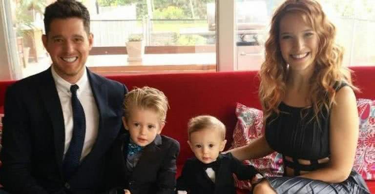 Michael Bublé, Noah, Elias e Luisana Lopilato - Reprodução / Instagram